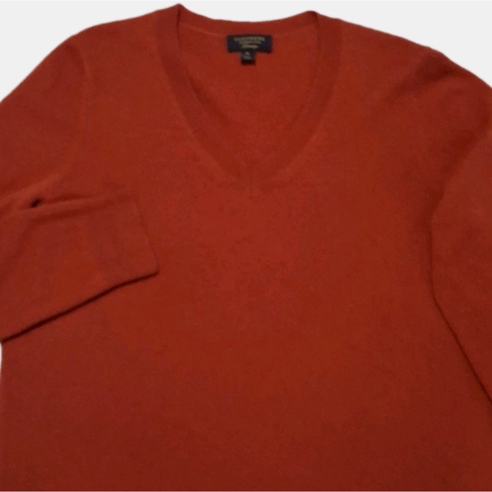 Charter Club Sweater Womens XL Burgundy 100% Cashmere V-Neck Luxury Knit READ